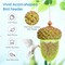 Hanging Acorn Bird Feeder Outdoor Garden Backyard Resin Iron Mesh Design